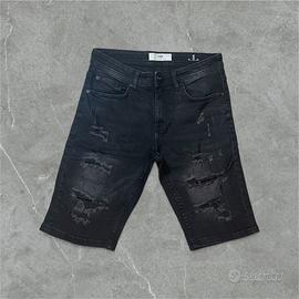 Shorts Jeans corti neri - Uomo