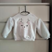 felpa da bambina con
maniche in peluche morbido