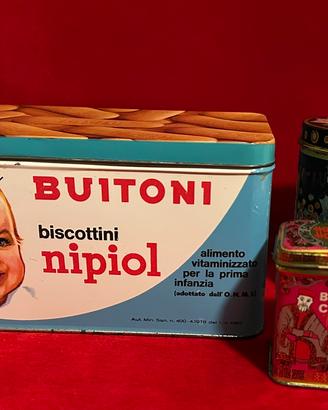 Scatole di latta assortite vintage