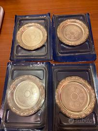 Sottobicchieri in argento silver plade vintage