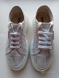 Scarpe Superga sneakers 2287 in lame' n35 