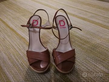 Sandalo Marra 39 zeppa e tacco legno