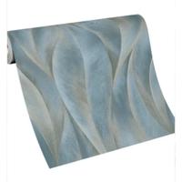 Carta da parati grigio blu floreale