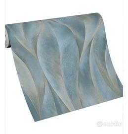 Carta da parati grigio blu floreale