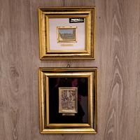 2 quadrucci su lamina d' argento