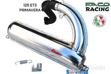 Marmitta siluro FACO Racing cromata Vespa 125 Prim