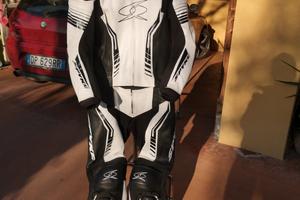 tuta moto 56 divisibile pelle