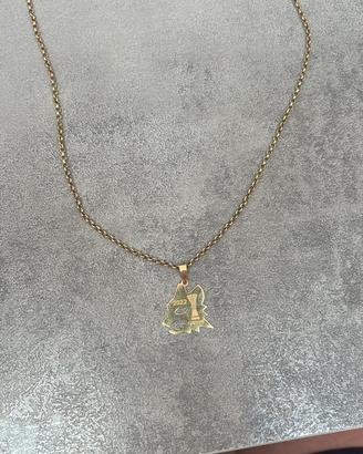 Collana con lupo ciondolo