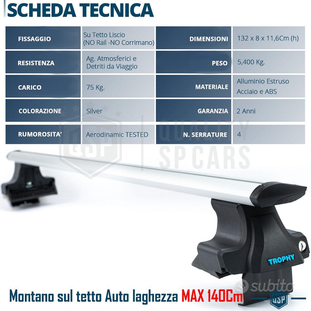 Barre portatutto in alluminio per Hyundai Getz Hatchback (2005