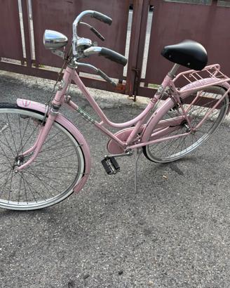 BICICLETTA VINTAGE FRENI A BACCHETTA GORIT rosa