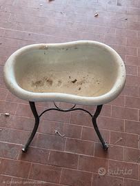 Vasca da bagno per bambini vintage in smalto 