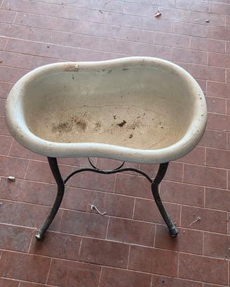 Vasca da bagno per bambini vintage in smalto 