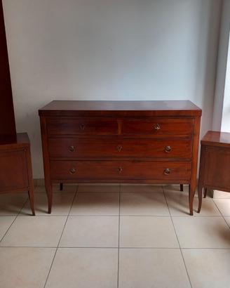 cassettone + 2 comodini in stile