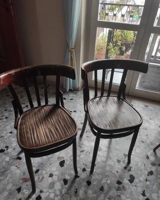 Coppia sedie antiche FISCHEL originali primo '900