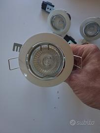 7 faretti incasso bianchi come nuovi