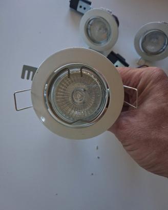 7 faretti incasso bianchi come nuovi