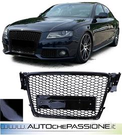 Griglia Single Frame RS4 BLACK per A4 B8 dal 2007 