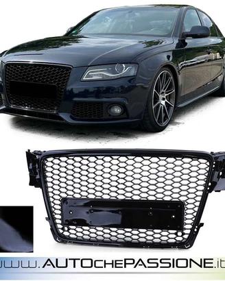Griglia Single Frame RS4 BLACK per A4 B8 dal 2007 