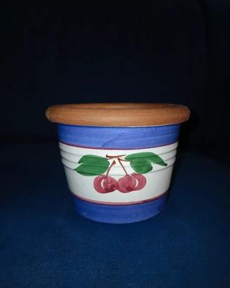 Vaso smaltato dipinto a mano – Artigianato Campano