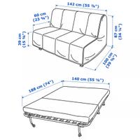 divano letto 2 posti Ikea Licksele Lovas