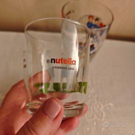 Due bicchieri Nutella calcio e mondiali 2006