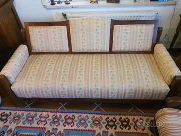 Divano divanoletto stile liberty inizi 900 legno