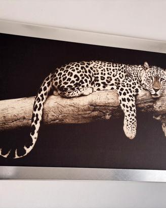 Quadro fotografia su tela leopardo