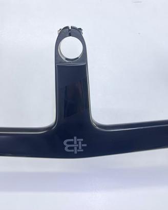 Manubrio integrato Factor Black Inc 110x400