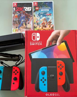 Nintendo Switch OLED + 2 giochi + scatola