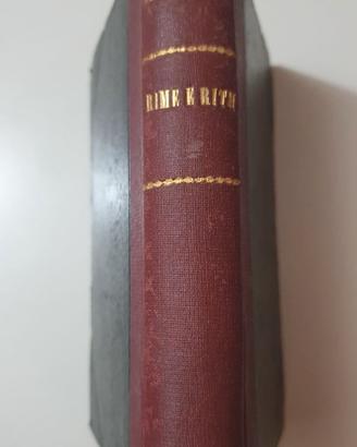 Libro Antico 1921 “Rime e Ritmi” Giosuè Carducci
