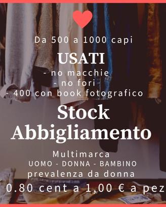 Stock Abbigliamento Usato