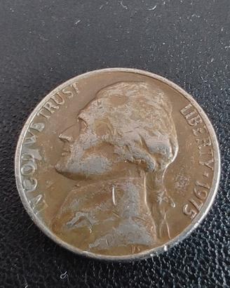 Errore di conio 5 centesimi USA 1975-Monticello