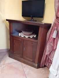 angoliera in  legno di  noce  