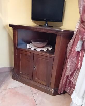 angoliera in  legno di  noce  