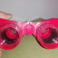 binocolo rosso vintage