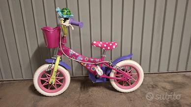 Bici minnie 2 anni con rotelle rosa