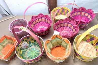 9 Pz Set Cestino colorato feste primavera cesto