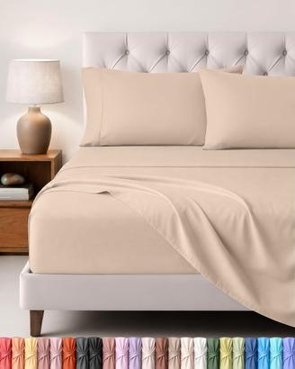 Utopia Bedding Set Lenzuola Letto 4 Pezzi, 120x190