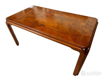 Tavolino da salotto in radica rettangolare