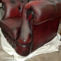 poltrona Chesterfield bordeaux 