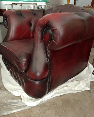 poltrona Chesterfield bordeaux 