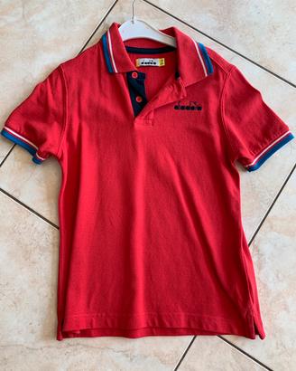 Polo Diadora rossa 8 anni