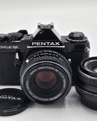 PENTAX ME super BLACK REVISIONATA +2 Obbietivi.