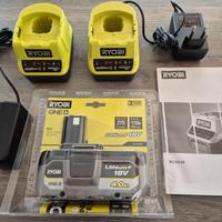 Set Ryobi batteria Litio 4 Ah + caricabatterie 2pz