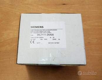 Interruttore sezionatore con portafusibili Siemens