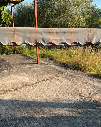 Tenda  da sole a cappottina impermeabile a strisce