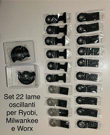 Set 22 lame oscillanti per Ryobi, Milwankee e Worx