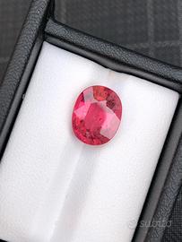 Tormalina rossa 6.2ct certificata