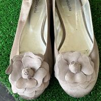 Ballerine in tessuto con fiore