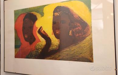 Litografia di Salvatore Fiume R/Z firmata